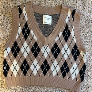 Abercrombie & Fitch Tan and Black Vest